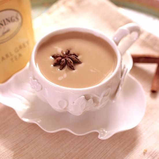 Cinnamon-Star Anise Tea Latte