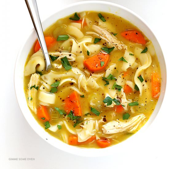 Rosemary Chicken Noodle Soup