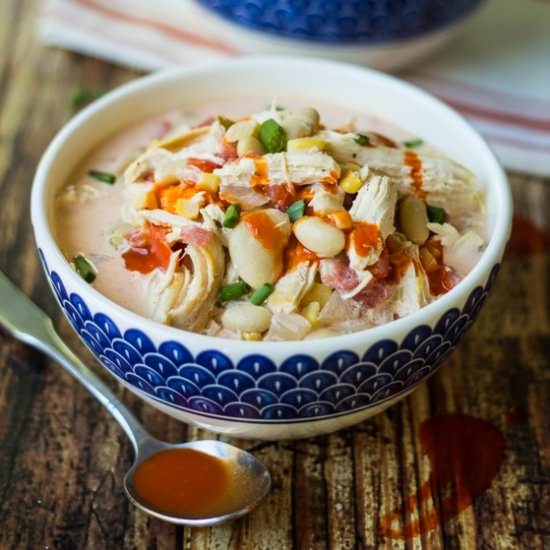 Buffalo Ranch Crockpot Chicken Soup