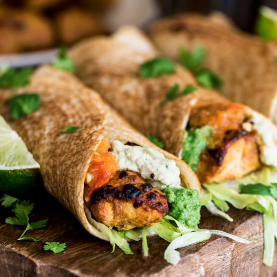 Chicken Tikka Dosa Roll Up