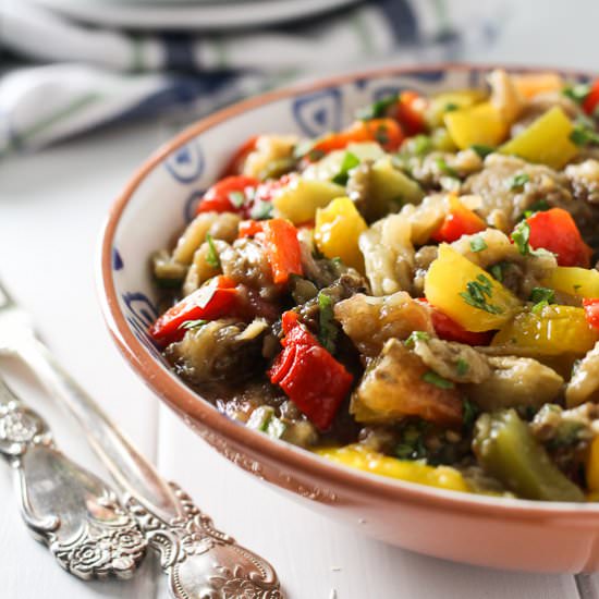 Roasted Eggplant Salad