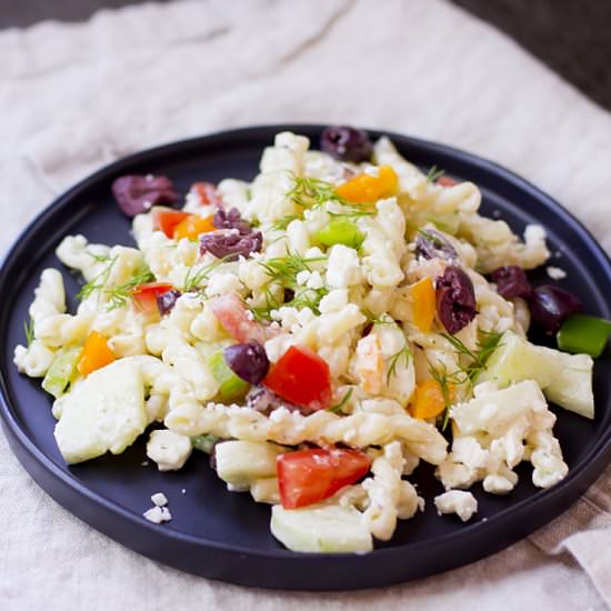 Creamy Greek Pasta Salad