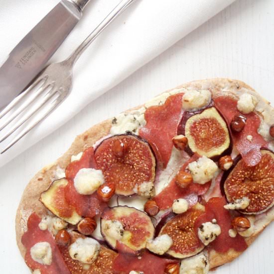 Fig Goat Cheese Hazelnut Flatbreads