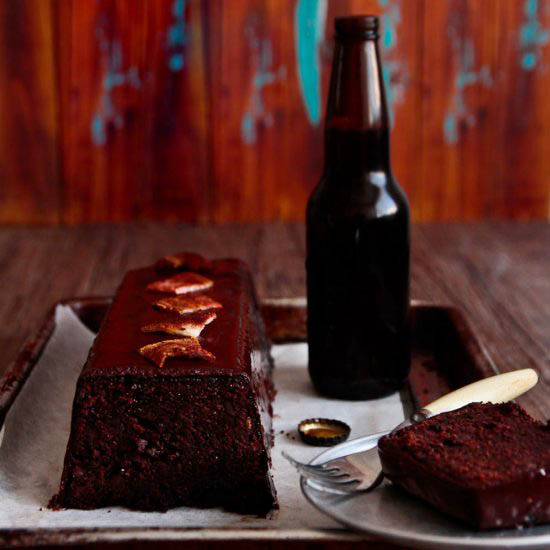 Chocolate, Beer & Bacon Cake