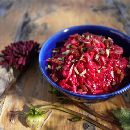 Creamy Bacon Beet Salad