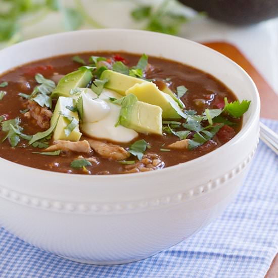 Southwestern Chicken and Rice Soup