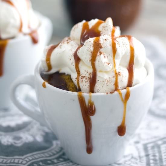 Pumpkin Spice Latte Mug Cakes