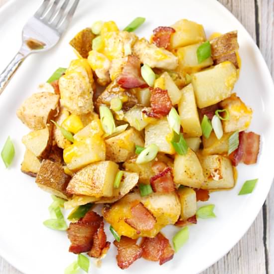 Loaded Potato and Chicken Casserole