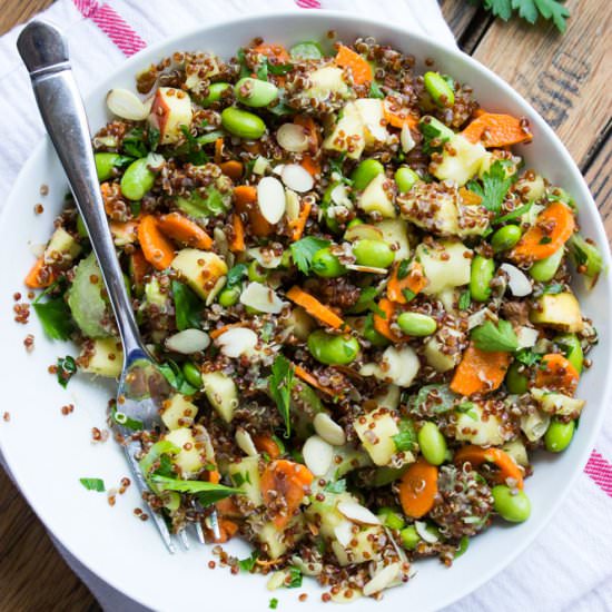 Edamame Quinoa and Apple Salad