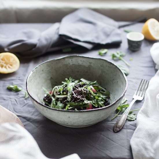 Warm Black Noodle Salad