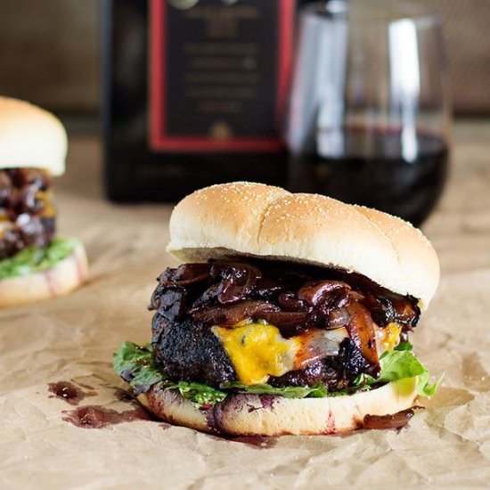 Red Wine Cheeseburgers