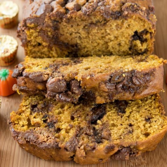 Peanut Butter Cup Pumpkin Bread