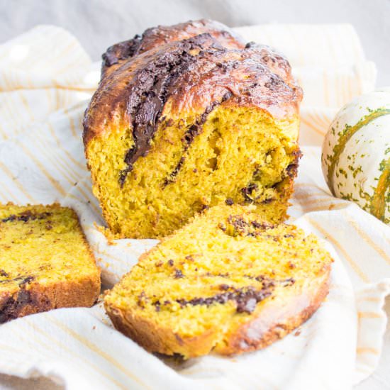 Pumpkin Brioche w/ Chocolate Swirl