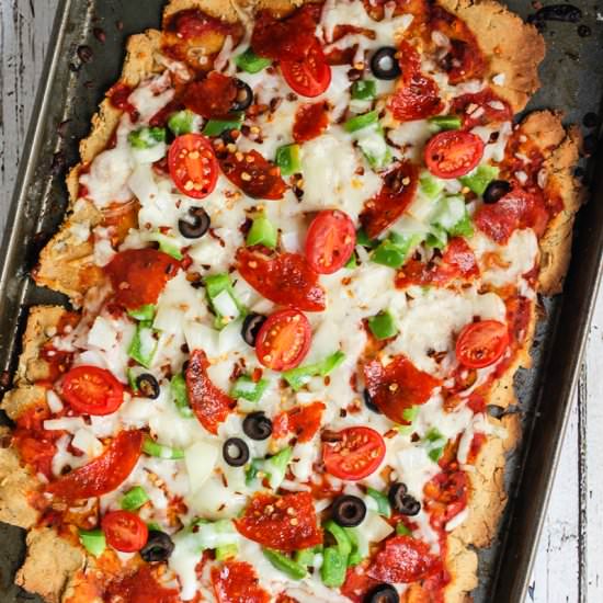 Crispy Flatbread Quinoa Pizza
