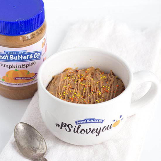Peanut Butter Pumpkin Mug Cake