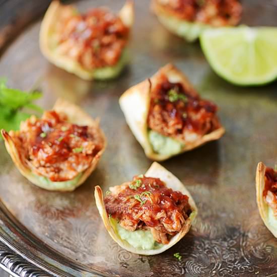 Chipotle Chicken Mini Tostadas
