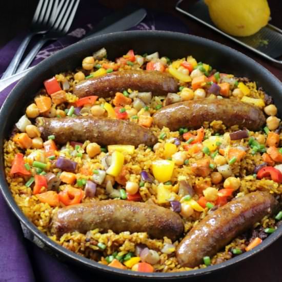 Moroccan Sausage Paella