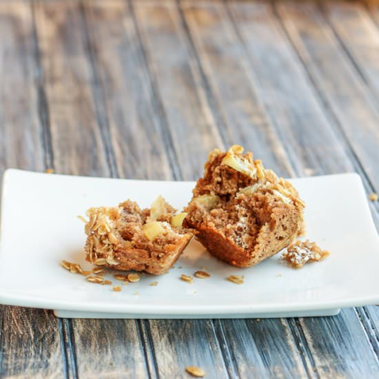 Apple Oatmeal Goat Cheese Muffins