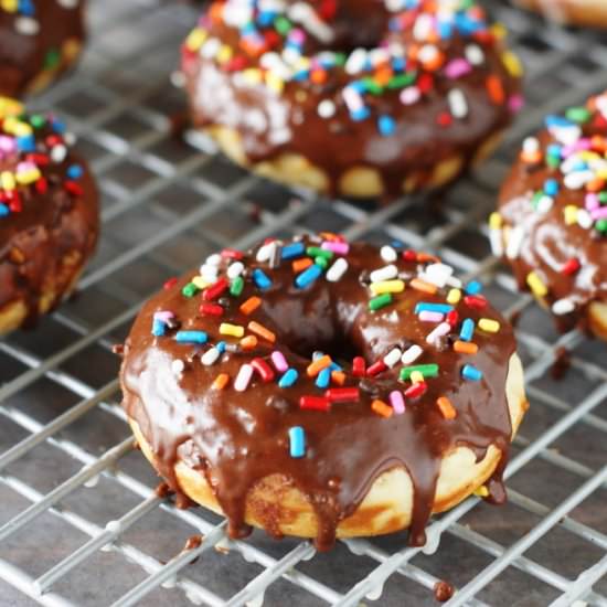 Chocolate Glazed Baked Donuts