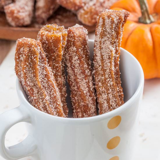mini pumpkin churros