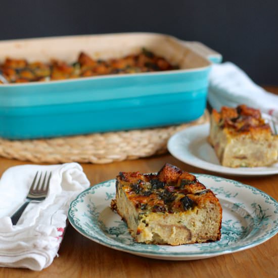 swiss chard and gruyere strata