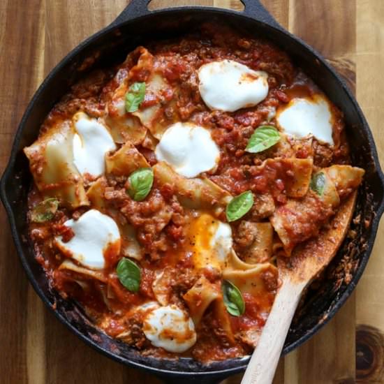 Skillet lasagna