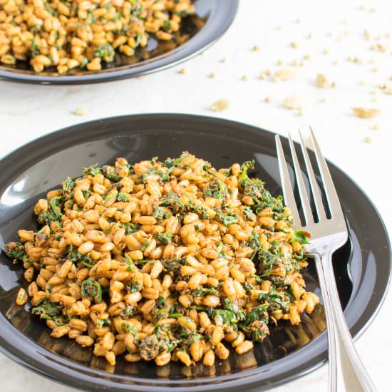 Masala Spinach Farro