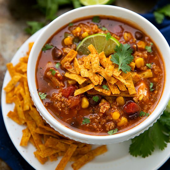 Quinoa Chicken Tortilla Soup