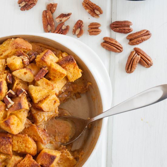 Pumpkin Challah Bread Pudding