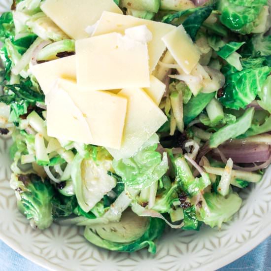 Brussel Sprout Salad with Apples
