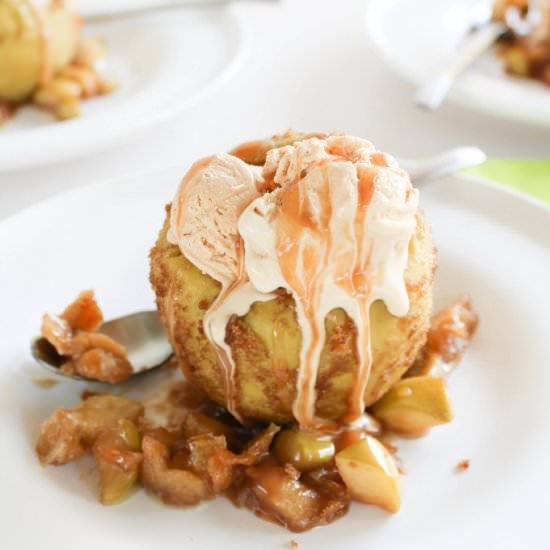 Caramel Ice Cream Baked Apples
