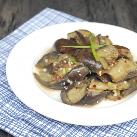 Korean Cold Eggplant Side Dish 韓式涼拌