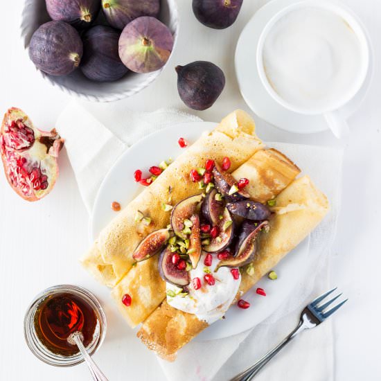 Crepes with Caramelized Figs