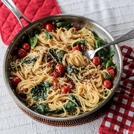 Cherry Tomato, Basil, Spinach Pasta