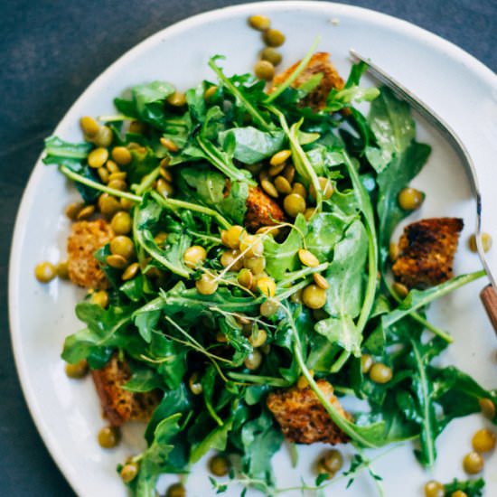 Lentil Panzanella + Thyme Dijon