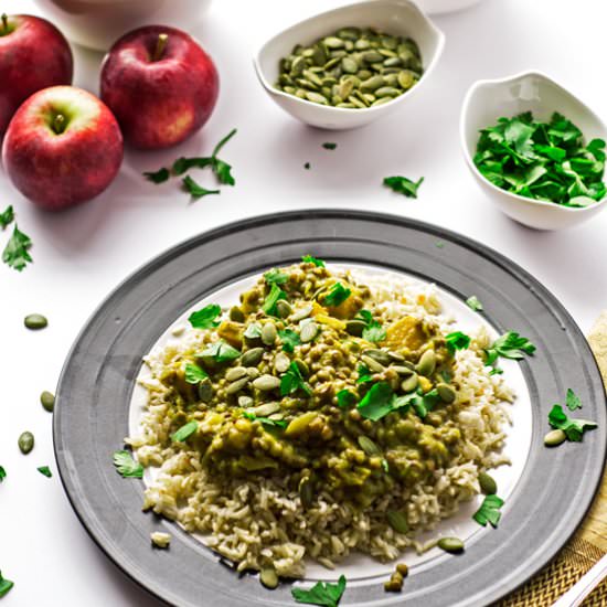 Pumpkin Apple Lentil Curry