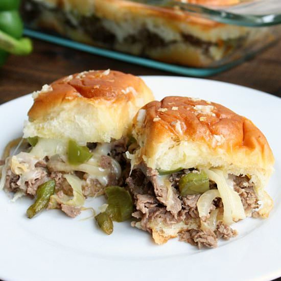 Philly Cheesesteak Sliders