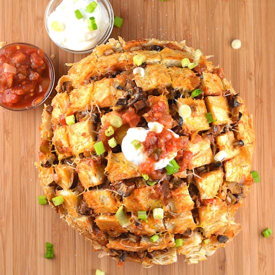 Vegan Taco Pull Apart Bread