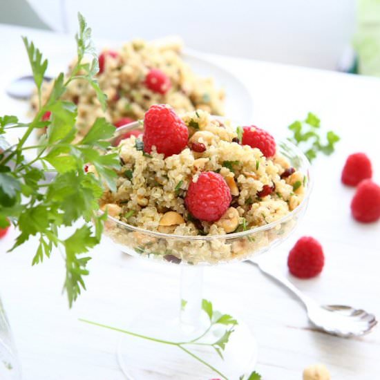 Quinoa Pilaf with Raspberries