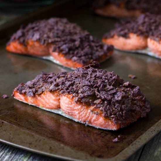Chipotle Blue Corn Tortilla Salmon
