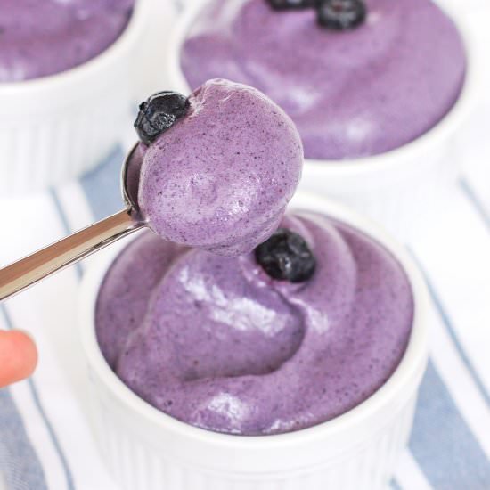 Healthy Blueberry “Whipped Cream”