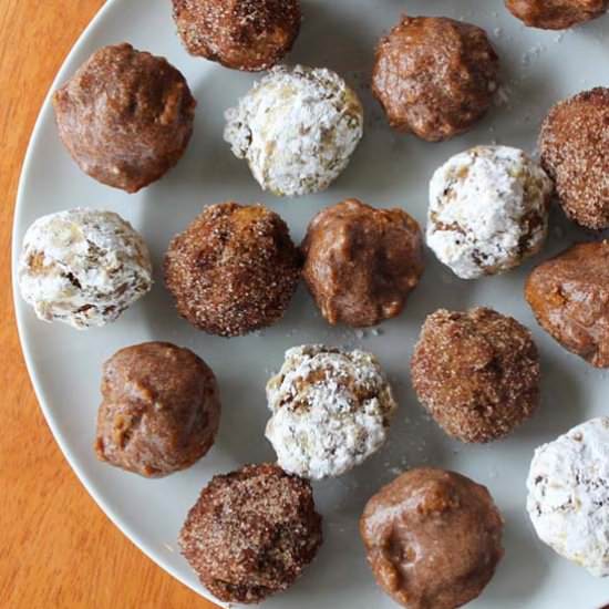 Vegan Baked Pumpkin Doughnut Holes