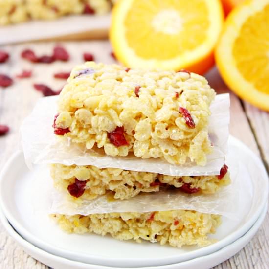 Cranberry Orange Crispy Treats