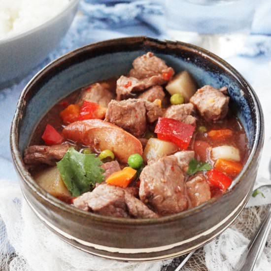 Crock Pot Filipino Beef Afritada