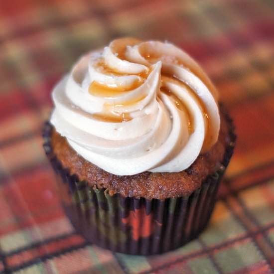 Pumpkin and Salted Caramel Cupcakes