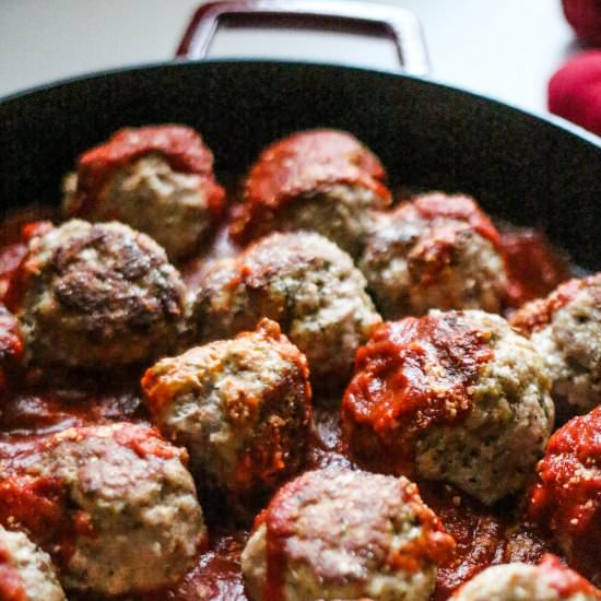Mozzarella Stuffed Meatballs