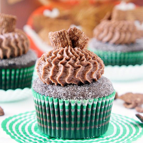 Chocolate Cinnamon Toast Cupcakes