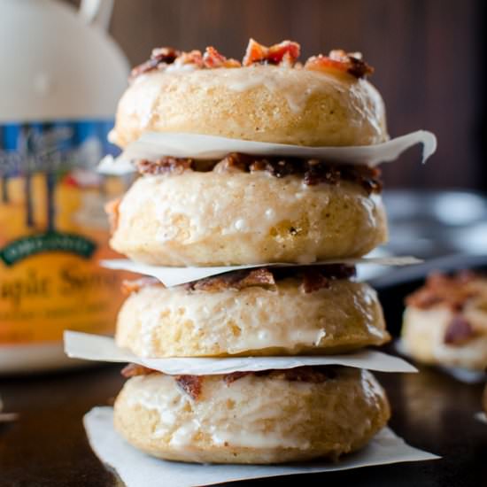 Maple Bacon Baked Donuts
