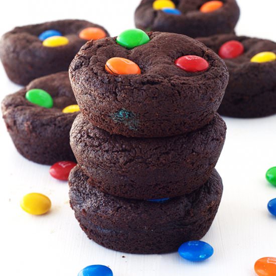 Chocolate M&M Cookie Cups