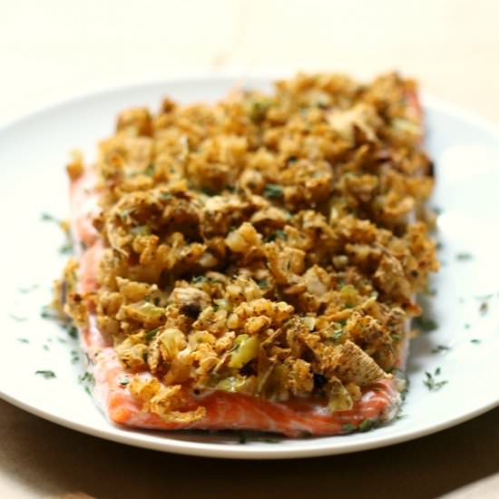 Roasted Hatch Chile & Jicama Salmon